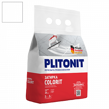 Затирка цементная Plitonit Colorit белая 2 кг от интернет-магазина Венас