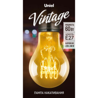 Uniel Vintage A-60 / 60Вт/Е27/груша/лампа накалив