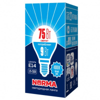 Лампа светодиодная Volpe Norma 9 Вт Е14 шар G45 4000К матовая