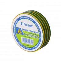 Изолента ПВХ /19мм х 20м/ желто-зеленая/ Folsen