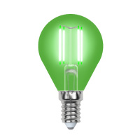 Лампа светодиодная Uniel Air Color 5 Вт Е14 шар G45 зеленая