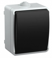 Выключатель ФОРС Серый о/у 1кл EVS10-K03-10-54-DC /IP54