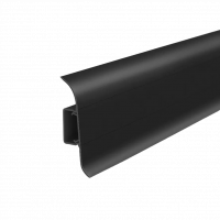 Плинтус напольный ПВХ Ideal Черный 22х56х2200 мм от интернет-магазина Венас