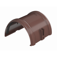 Соединитель желоба ПВХ d125 мм коричневый от интернет-магазина Венас