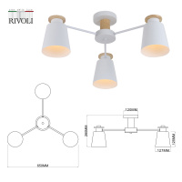 Люстра потолочная Rivoli Adna 9112-303 3х40 Вт Е27